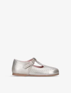 Mallory Brogue Metallic-leather Shoes