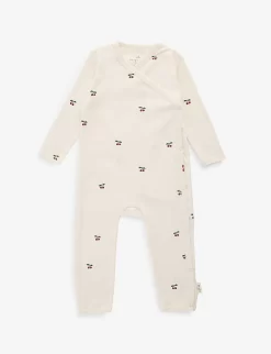Fruit-print Organic-cotton Babygrow 0-6 Months