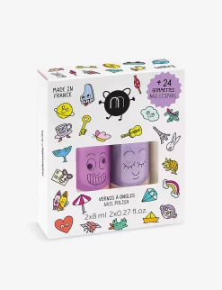 WOW Nail Polish Set With Stickers 2 X 8ml