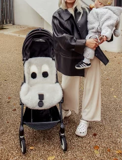 Yinyang Snuggler Sheepskin Pram Liner -Boutique Fashionable Childrens Clothing Store R04006936 MILKNOIR ALT02