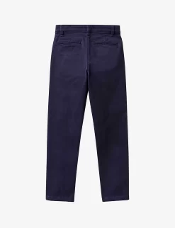 Benetton Slim-fit Stretch-cotton Chinos 6-14 Years -Boutique Fashionable Childrens Clothing Store R04008176 NAVYBLUE ALT02