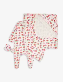 Graphic-print Four-piece Organic Cotton Set 0-12 Months