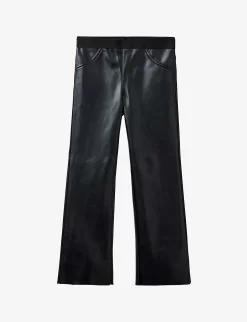 Benetton Flared-leg Mid-rise Faux-leather Trousers 6-14 Years