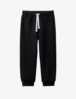 Benetton Logo-embroidered Tapered-leg Organic-cotton Jogging Bottoms 1-6 Years