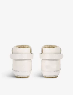 Cubow Bow-embellished Leather Boots 0 Months - 2 Years -Boutique Fashionable Childrens Clothing Store R04009138 CREAM ALT03