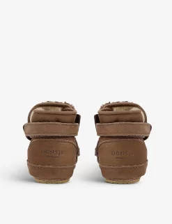 Richy Lining Stag Leather Boots 0 Months - 2 Years -Boutique Fashionable Childrens Clothing Store R04009140 DARKBROWN ALT03