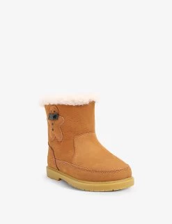 Trene Gingerbread Shearling-lined Boots 3-6 Years -Boutique Fashionable Childrens Clothing Store R04009142 BROWN ALT02