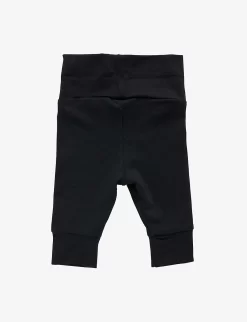 Mini Rodini Brand-patch Cuffed Stretch-lyocell Leggings 0-3 Months -Boutique Fashionable Childrens Clothing Store R04009850 BLACK ALT02
