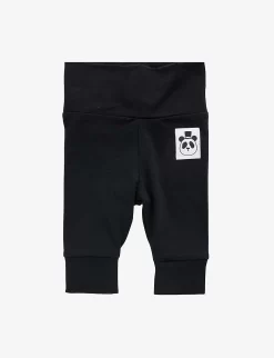 Mini Rodini Brand-patch Cuffed Stretch-lyocell Leggings 0-3 Months
