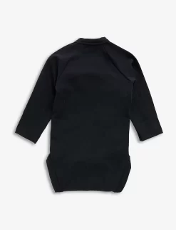 Mini Rodini Wrap Stretch-lyocell Bodysuit 0-3 Months -Boutique Fashionable Childrens Clothing Store R04009853 BLACK ALT02