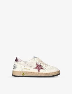 Golden Goose Ballstar Glitter Star-embellished Leather Trainers 6 Months-5 Years