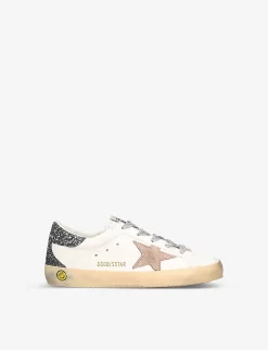 Golden Goose Superstar Distressed Leather Trainers 6-9 Years