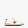 Golden Goose Ballstar Glitter Star-embellished Leather Trainers 9-10 Years