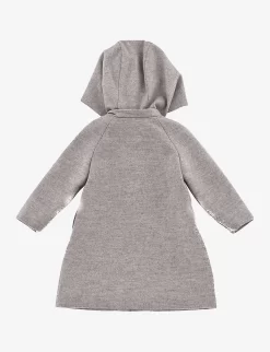 Pre-loved Dior Woold-blend Coat 3 Years -Boutique Fashionable Childrens Clothing Store R04066554 GREY ALT02