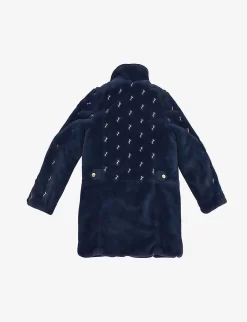 Pre-loved Chloé Faux-fur Coat 10 Years -Boutique Fashionable Childrens Clothing Store R04066557 NAVYLIGHTPINK ALT02