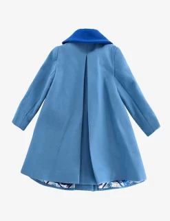 Pre-loved Little Goodall Peter-pan Collar Wool Coat 2 Years -Boutique Fashionable Childrens Clothing Store R04066558 BLUE ALT02