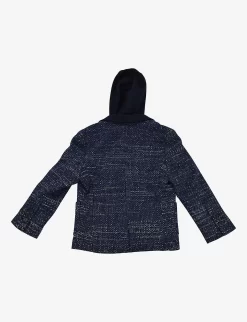 Pre-loved Dior Single-breasted Hooded Wool And Cotton-blend Jacket 5 Years 5 Pre-loved Dior Single-breasted Hooded Wool And Cotton-blend Jacket 5 Years -Boutique Fashionable Childrens Clothing Store R04066562 NAVYWHITE ALT02