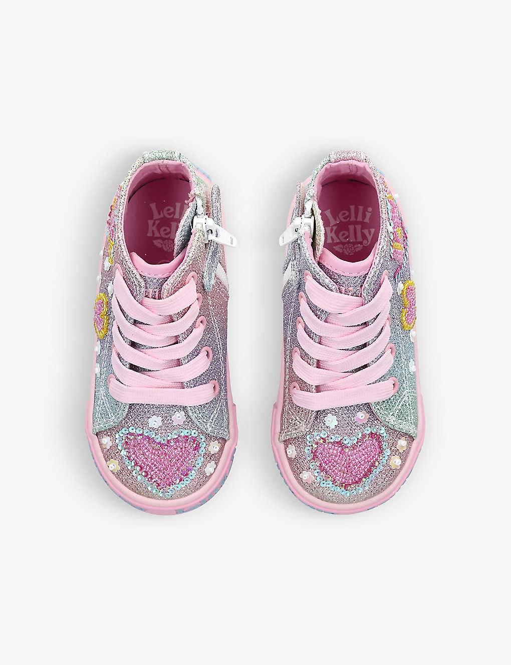 Love Rainbow Canvas Mid-top Trainers 1-4 Years 2 Love Rainbow Canvas Mid-top Trainers 1-4 Years - Image 2