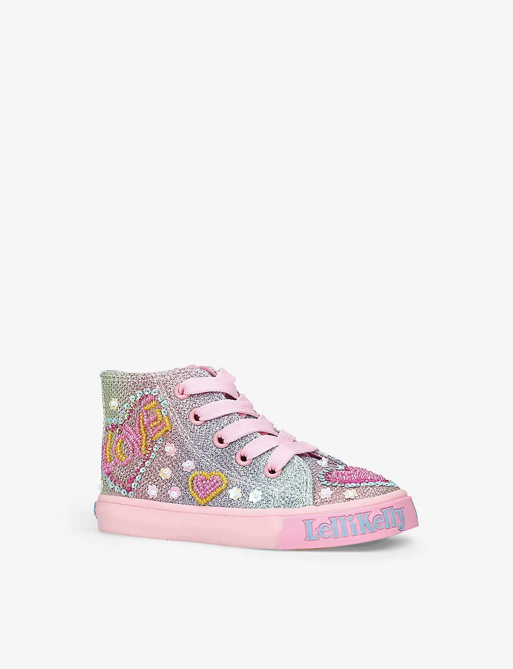 Love Rainbow Canvas Mid-top Trainers 1-4 Years 3 Love Rainbow Canvas Mid-top Trainers 1-4 Years - Image 3