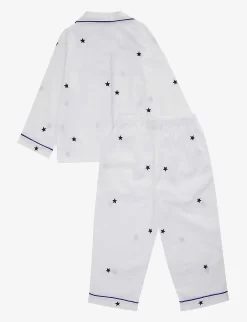 Star-print Cotton-poplin Pyjama Set 2-11 Years 5 Star-print Cotton-poplin Pyjama Set 2-11 Years -Boutique Fashionable Childrens Clothing Store R04071192 WHITE ALT02