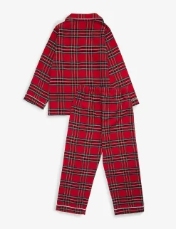 Tartan Cotton Pyjama Set 2-9 Years -Boutique Fashionable Childrens Clothing Store R04071194 RED ALT02
