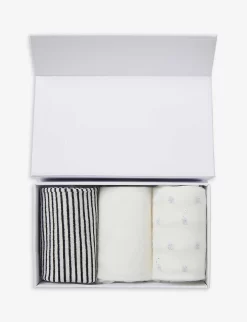 Patterned Stretch-woven Socks Pack Of Three -Boutique Fashionable Childrens Clothing Store R04075348 MULTI ALT02