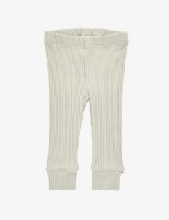 Ribbed Cuffed Organic Cotton-blend Leggings 0-12 Months