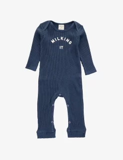 Milking It Organic Cotton-blend Baby Grow 0-12 Months
