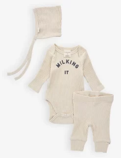 Milking It Three-piece Organic-cotton Gift Set