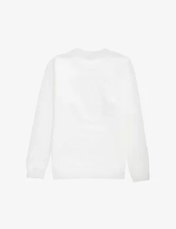 Gucci Graphic Logo-print Cotton-jersey Sweatshirt 4-10 Years -Boutique Fashionable Childrens Clothing Store R04078840 NEWWHITEMC ALT02