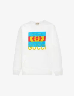Gucci Graphic Logo-print Cotton-jersey Sweatshirt 4-10 Years