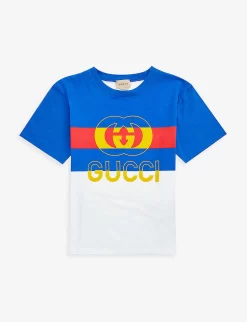 Gucci Colour-blocked Logo-print Cotton-jersey T-shirt 4-10 Years