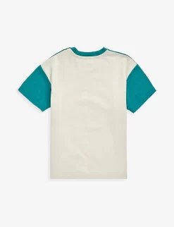 Gucci Colour-blocked Logo-print Cotton-jersey T-shirt 6-36 Months -Boutique Fashionable Childrens Clothing Store R04079341 BONEMC ALT02