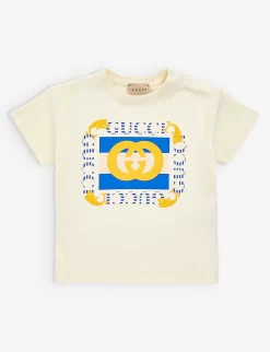 Gucci GG Logo Cotton-jersey T-shirt 3- 36 Months