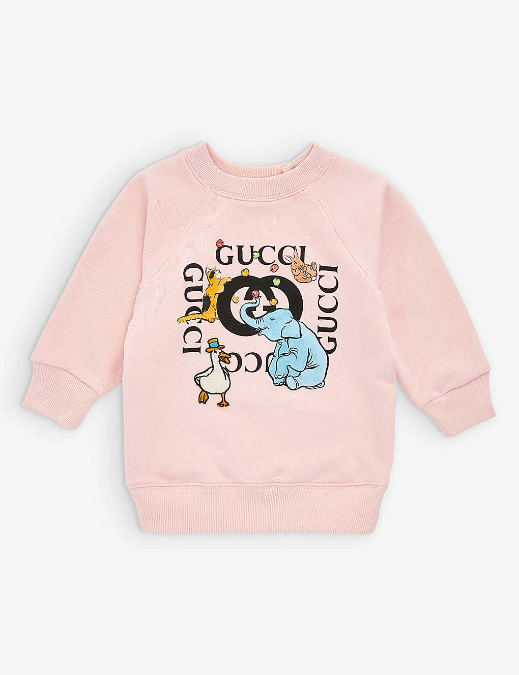 Gucci Animal Logo Cotton-jersey Sweatshirt 3-36 Months 1 Gucci Animal Logo Cotton-jersey Sweatshirt 3-36 Months