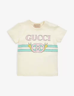 Gucci Snail Logo Cotton-jersey T-shirt 3-36 Months