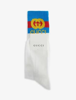 Gucci Branded Cotton-blend Socks 8-12 Years