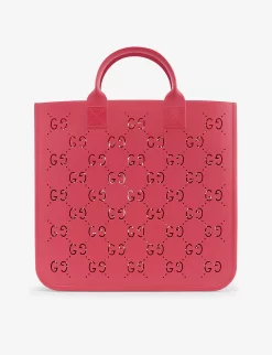 Gucci Kids' GG Perforated Rubber Tote Bag