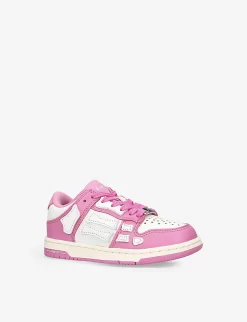 Amiri Skel Leather Low-top Trainers 4-8 Years -Boutique Fashionable Childrens Clothing Store R04082063 PINK ALT02