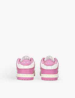 Amiri Skel Leather Low-top Trainers 4-8 Years -Boutique Fashionable Childrens Clothing Store R04082063 PINK ALT03