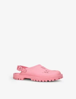Gucci Elea G-logo Rubber Platform Mules 5-8 Years -Boutique Fashionable Childrens Clothing Store R04086293 PINK ALT02