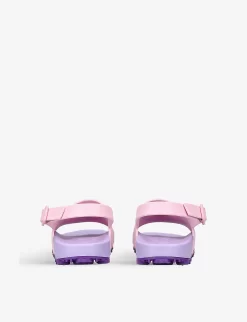 Gucci Miami Logo-embossed Rubber Slingback Sliders 4-7 Years -Boutique Fashionable Childrens Clothing Store R04086295 PINKCOMB ALT03