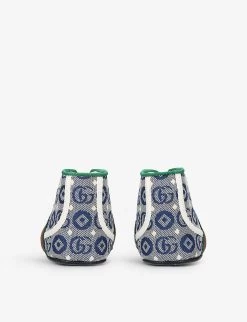 Gucci New Tennis Woven Shoes 0-12 Months -Boutique Fashionable Childrens Clothing Store R04086296 BLUE ALT03