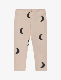 Moon-print Organic-cotton Leggings 0 Months-4 Years