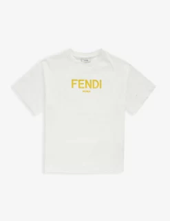 FENDI Logo Cotton-jersey T-shirt 4-12 Years