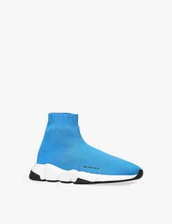 Balenciaga Speed Stretch-knit Trainers 3-7 Years 7 Balenciaga Speed Stretch-knit Trainers 3-7 Years -Boutique Fashionable Childrens Clothing Store R04093813 BLUE ALT02