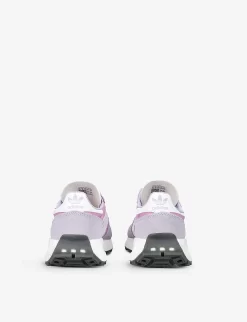 ADIDAS Retropy E5 Mesh And Suede Low-top Trainers 9-10 Years -Boutique Fashionable Childrens Clothing Store R04096840 PINK ALT03
