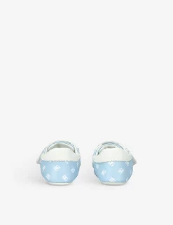 Dolce & Gabbana Monogram-print Leather Pre-walker Booties 0-1 Years -Boutique Fashionable Childrens Clothing Store R04097288 WHITEOTH ALT03