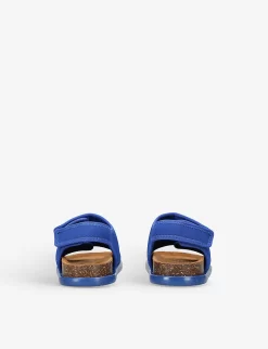 Dolce & Gabbana Embroidered-logo Stretch-polyamide Sandals 3-7 Years -Boutique Fashionable Childrens Clothing Store R04097289 BLUE ALT03