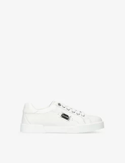 Dolce & Gabbana Logo-plaque Leather Low-top Trainers 2-7 Years